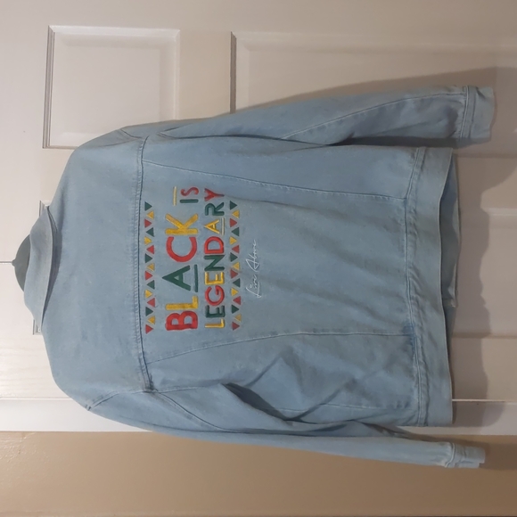 Never worn Live Above Black Legendary Blue Denim Unisex Jacket in size L. - Picture 3 of 7